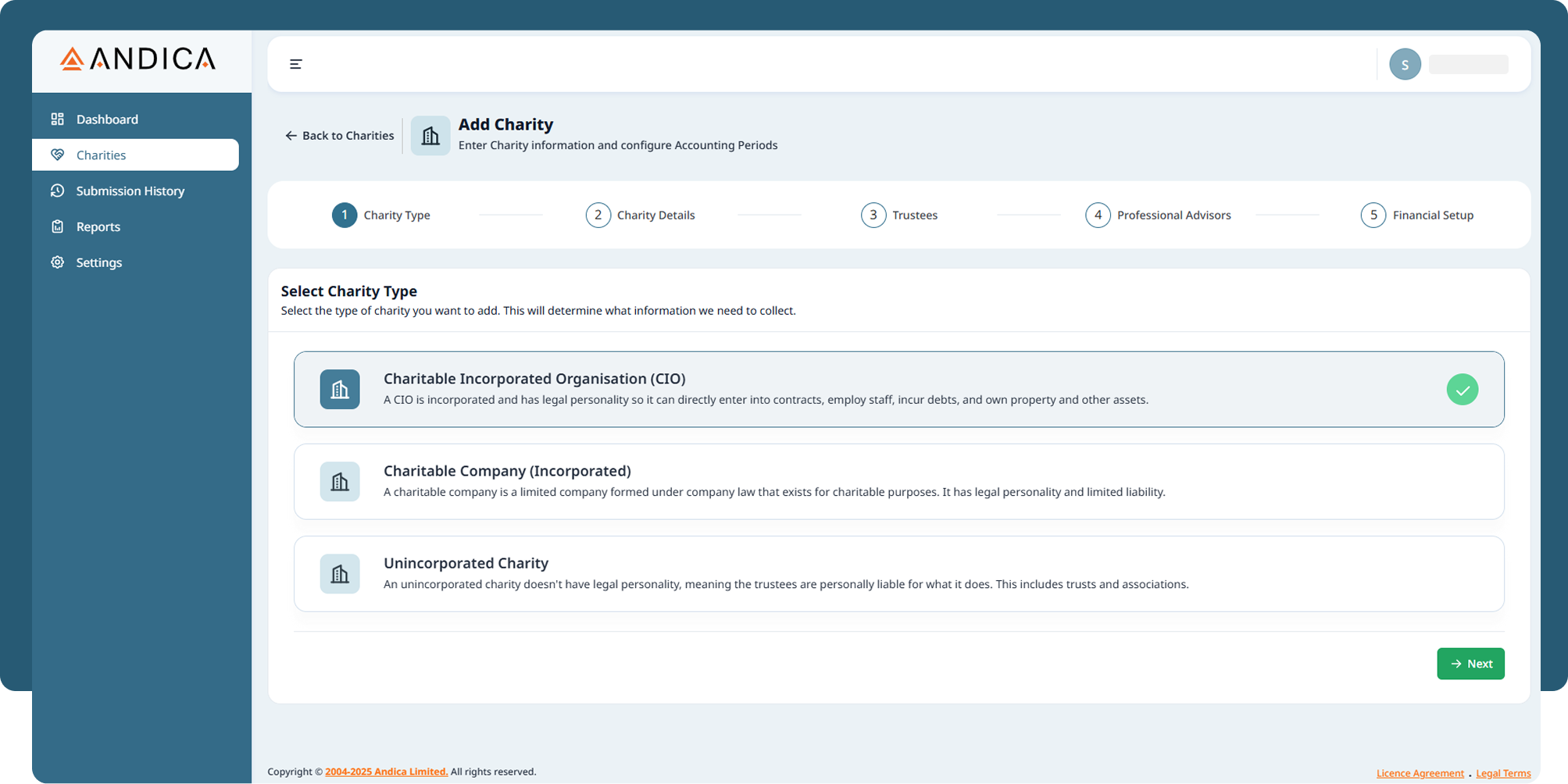 Andica Charity Accounts Overview